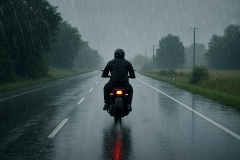 Les bons réflexes pour rouler sous la pluie en moto