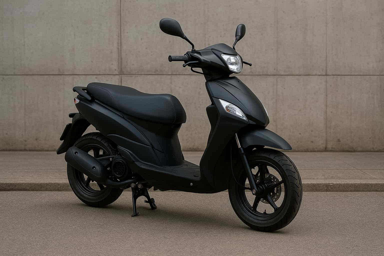 Image d'un scooter noir accessible avec le BSR