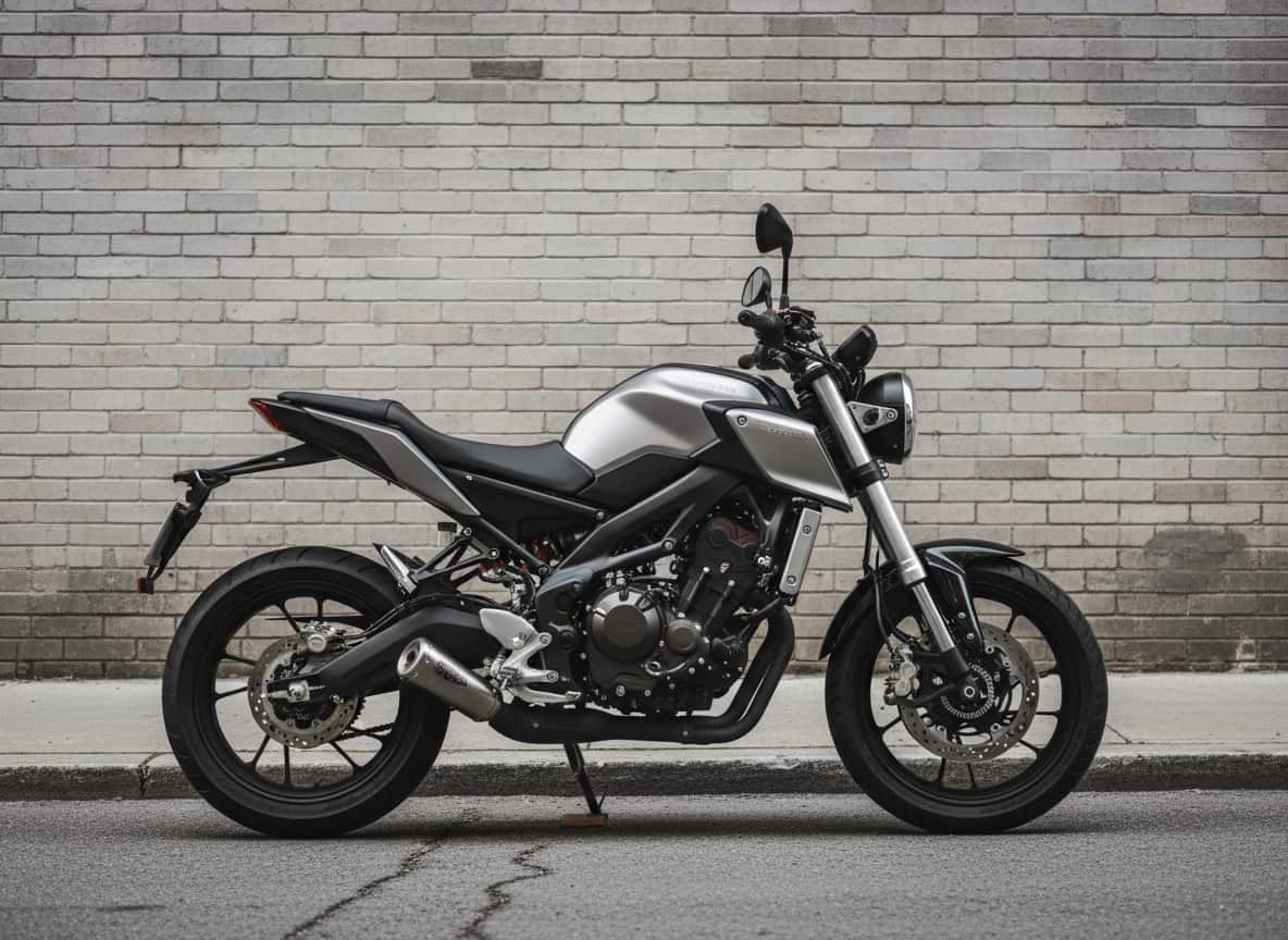 Image d'une moto grise accessible avec le permis A2 ou après avoir passé la passerelle A2 vers A